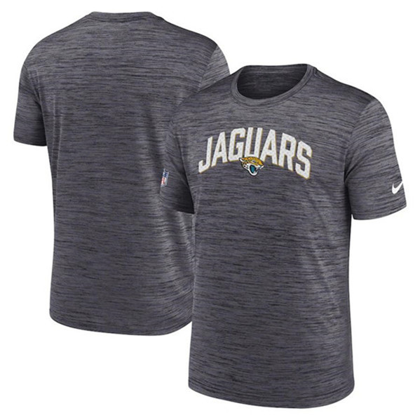 Men's Jacksonville Jaguars Black On-Field Sideline Velocity T-Shirt - Click Image to Close